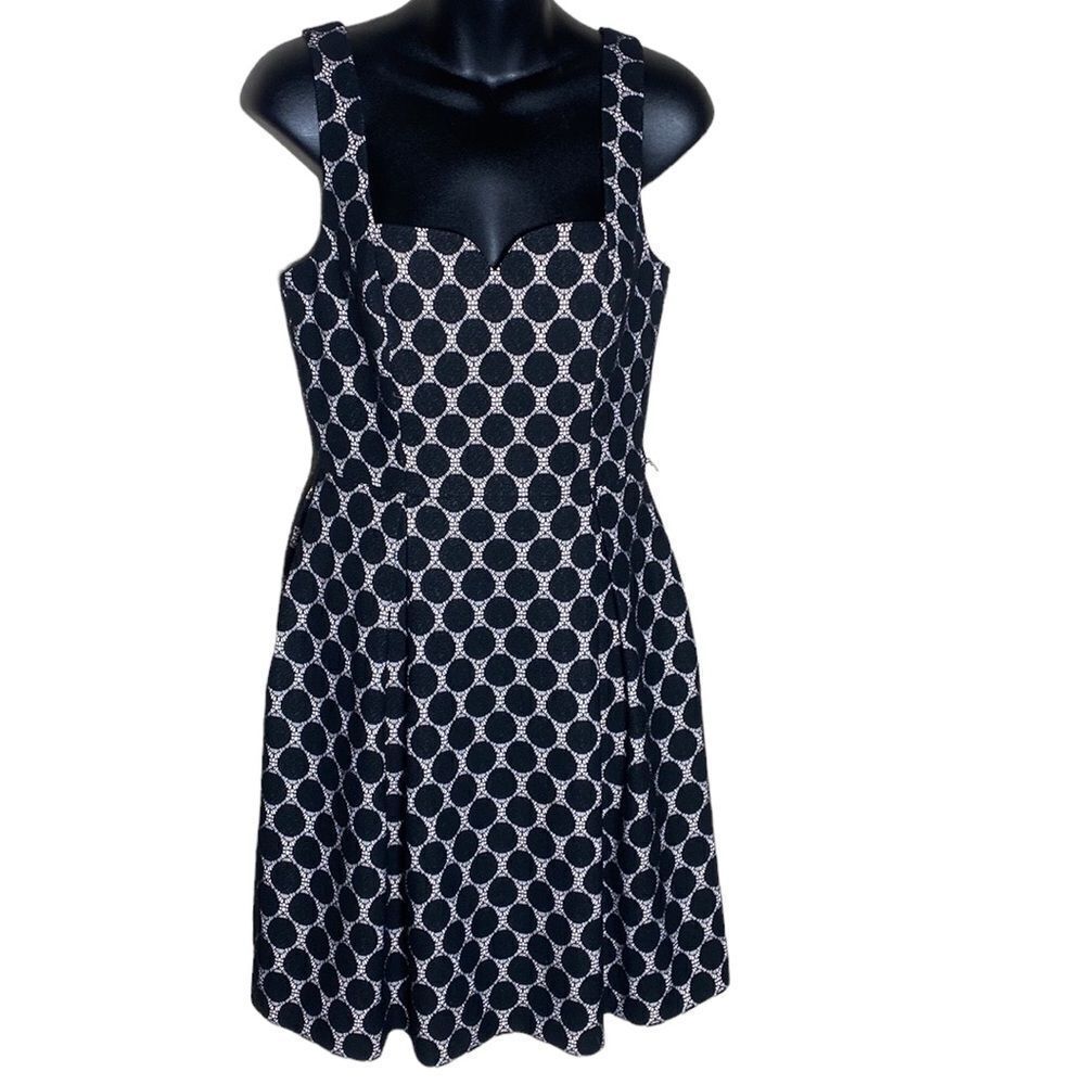 Trina Turk Black and White Patterned Dress